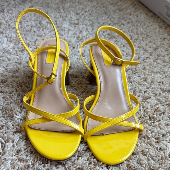 Forever 21 Shoes - Forever 21 Vibrant Yellow Strappy Sandals